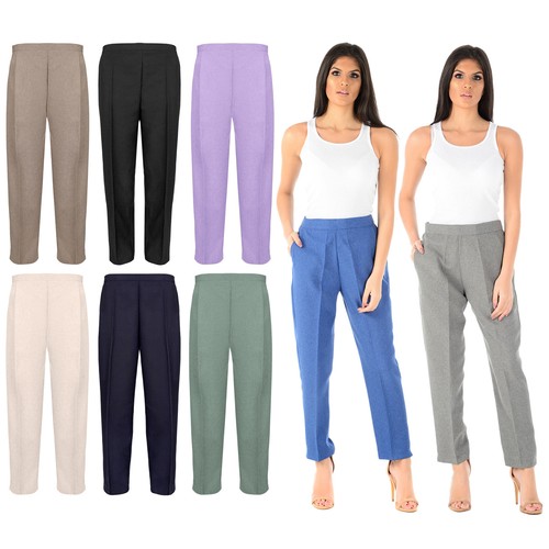 Ladies womens half elasticated - womens,